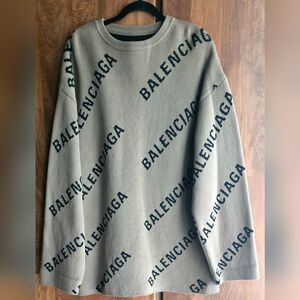 Balenciaga Men's Beige Knitwear Sweater - S